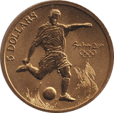 2000 FIVE DOLLAR SYDNEY OLYMPICS AUSTRALIA FOOTBALL - WORLD COINS - Cambridgeshire Coins