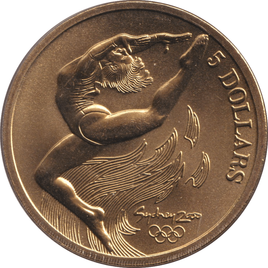 2000 FIVE DOLLAR SYDNEY OLYMPICS AUSTRALIA GYMNASTICS - WORLD COINS - Cambridgeshire Coins