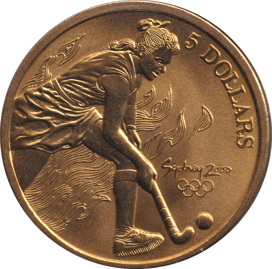 2000 FIVE DOLLAR SYDNEY OLYMPICS AUSTRALIA HOCKEY - WORLD COINS - Cambridgeshire Coins
