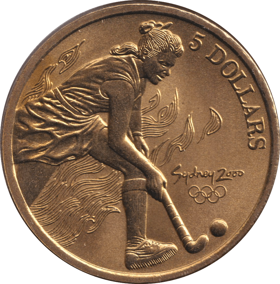 2000 FIVE DOLLAR SYDNEY OLYMPICS AUSTRALIA HOCKEY - WORLD COINS - Cambridgeshire Coins