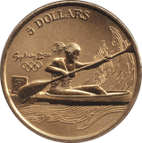 2000 FIVE DOLLAR SYDNEY OLYMPICS AUSTRALIA KAYAK - WORLD COINS - Cambridgeshire Coins
