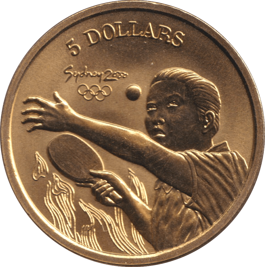 2000 FIVE DOLLAR SYDNEY OLYMPICS AUSTRALIA PING PONG - WORLD COINS - Cambridgeshire Coins