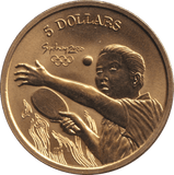 2000 FIVE DOLLAR SYDNEY OLYMPICS AUSTRALIA PING PONG - WORLD COINS - Cambridgeshire Coins
