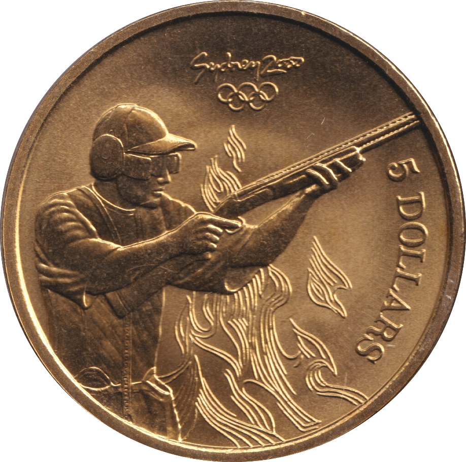 2000 FIVE DOLLAR SYDNEY OLYMPICS AUSTRALIA SHOOTING - WORLD COINS - Cambridgeshire Coins