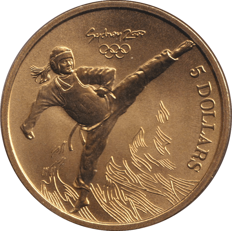 2000 FIVE DOLLAR SYDNEY OLYMPICS AUSTRALIA TAEKWONDO - WORLD COINS - Cambridgeshire Coins
