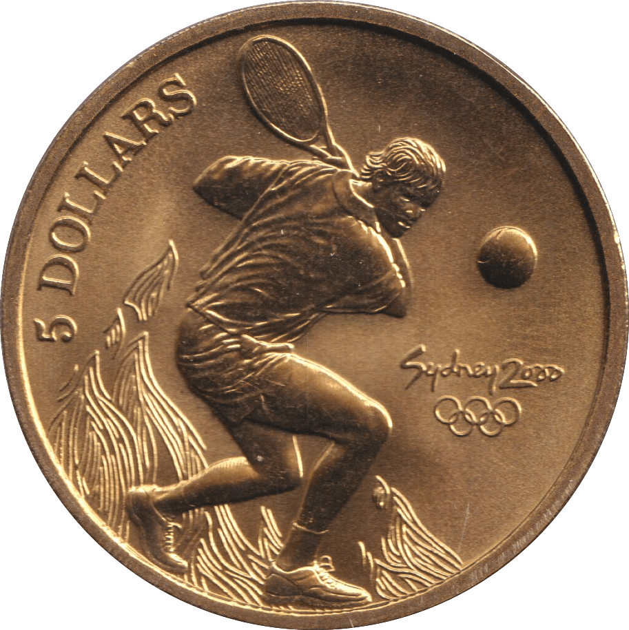 2000 FIVE DOLLAR SYDNEY OLYMPICS AUSTRALIA TENNIS - WORLD COINS - Cambridgeshire Coins