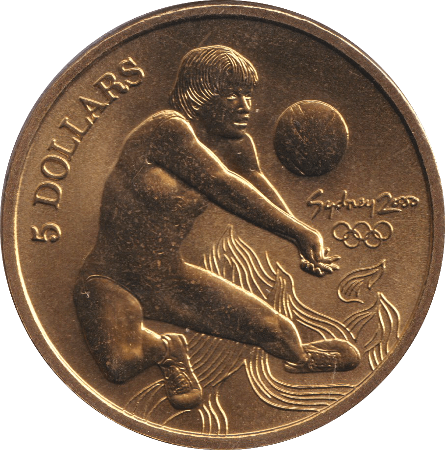2000 FIVE DOLLAR SYDNEY OLYMPICS AUSTRALIA VOLLEYBALL - WORLD COINS - Cambridgeshire Coins