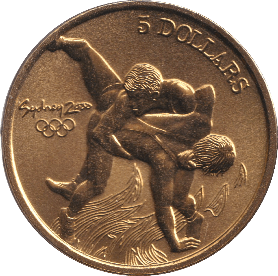 2000 FIVE DOLLAR SYDNEY OLYMPICS AUSTRALIA WRESTLING - WORLD COINS - Cambridgeshire Coins