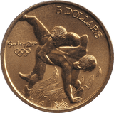 2000 FIVE DOLLAR SYDNEY OLYMPICS AUSTRALIA WRESTLING - WORLD COINS - Cambridgeshire Coins
