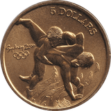 2000 FIVE DOLLAR SYDNEY OLYMPICS AUSTRALIAN WRESTLING - WORLD COINS - Cambridgeshire Coins