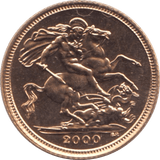 2000 GOLD HALF SOVEREIGN ( BU ) - Half Sovereign - Cambridgeshire Coins
