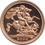 2000 GOLD HALF SOVEREIGN ( PROOF ) - HALF SOVEREIGN - Cambridgeshire Coins