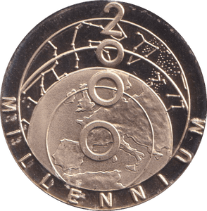 2000 GOLD ON SILVER 25 CROWNS - SILVER WORLD COINS - Cambridgeshire Coins