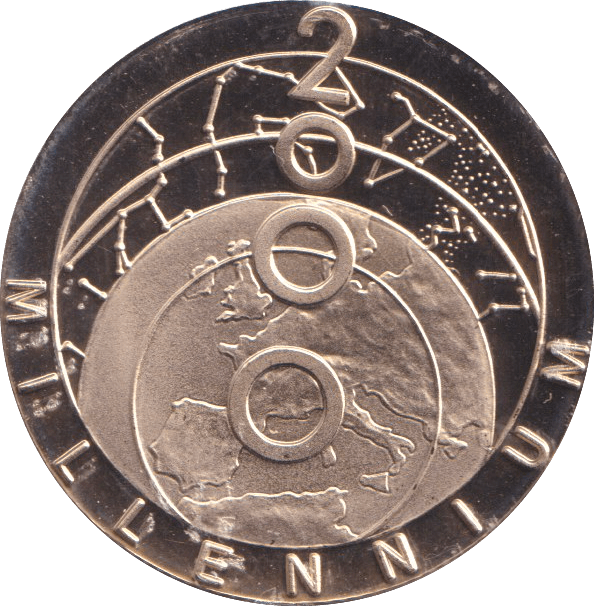 2000 GOLD ON SILVER 25 CROWNS - SILVER WORLD COINS - Cambridgeshire Coins