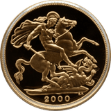 2000 GOLD PROOF SOVEREIGN BOXED - GOLD PROOF SOVEREIGNS - Cambridgeshire Coins