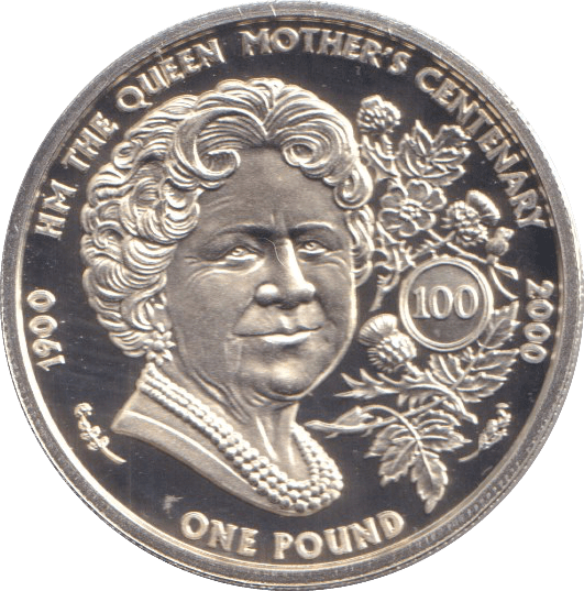 2000 GUERNSEY SILVER PROOF ONE POUND THE QUEEN MOTHER - £1 Silver Proof - Cambridgeshire Coins
