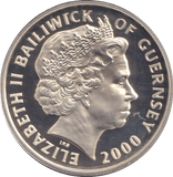 2000 GUERNSEY SILVER PROOF ONE POUND THE QUEEN MOTHER - £1 Silver Proof - Cambridgeshire Coins