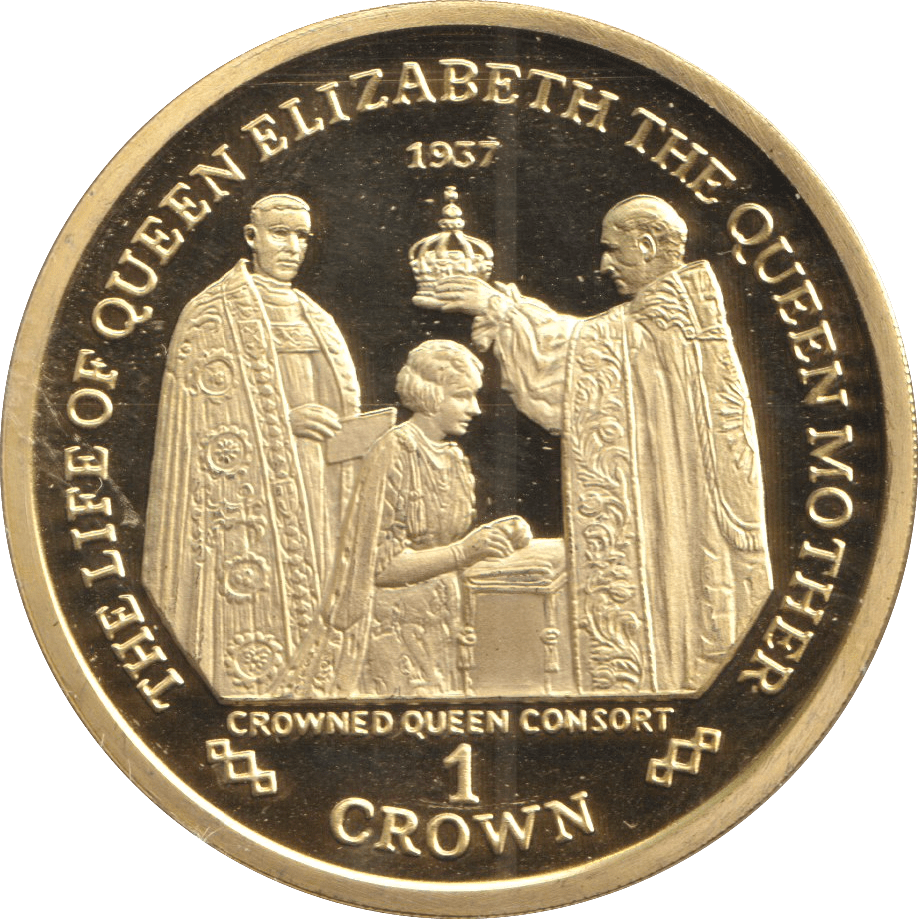 2000 ONE CROWN GIBRALTAR LIFE OF QUEEN ELIZABETH AND MOTHER - SILVER WORLD COINS - Cambridgeshire Coins