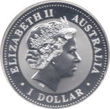 2000 ONE DOLLAR KOOKABURRA SILVER PROOF - SILVER WORLD COINS - Cambridgeshire Coins