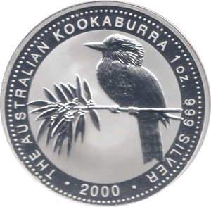 2000 ONE DOLLAR KOOKABURRA SILVER PROOF - SILVER WORLD COINS - Cambridgeshire Coins