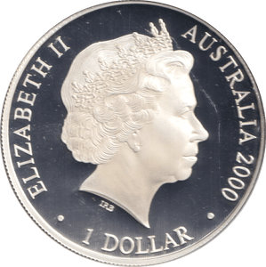 2000 ONE DOLLAR SILVER PROOF CARTWHEEL PENNY - SILVER WORLD COINS - Cambridgeshire Coins