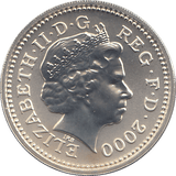 2000 SILVER £1 FROSTED ( PROOF ) - Silver Proof - Cambridgeshire Coins