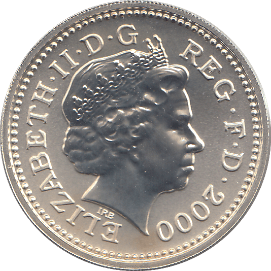 2000 SILVER £1 FROSTED ( PROOF ) - Silver Proof - Cambridgeshire Coins