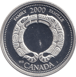 2000 SILVER 25 CENTS CANADA - SILVER WORLD COINS - Cambridgeshire Coins