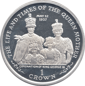 2000 SILVER CROWN CORONATION OF KING GEORGE VI ( PROOF ) - WORLD COINS - Cambridgeshire Coins