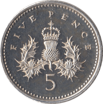 2000 SILVER FIVE PENCE UK - SILVER WORLD COINS - Cambridgeshire Coins