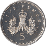 2000 SILVER FIVE PENCE UK - SILVER WORLD COINS - Cambridgeshire Coins