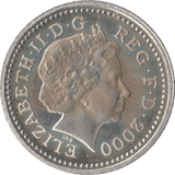 2000 SILVER FIVE PENCE UK - SILVER WORLD COINS - Cambridgeshire Coins