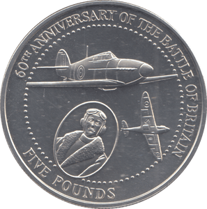2000 SILVER FIVE POUNDS 60TH ANNIVERSARY BATTLE OF BRITAIN - SILVER WORLD COINS - Cambridgeshire Coins