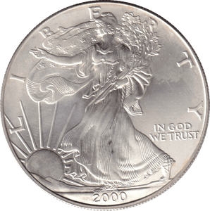 2000 SILVER LIBERTY DOLLAR USA - SILVER WORLD COINS - Cambridgeshire Coins