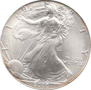 2000 SILVER LIBERTY DOLLAR USA - SILVER WORLD COINS - Cambridgeshire Coins