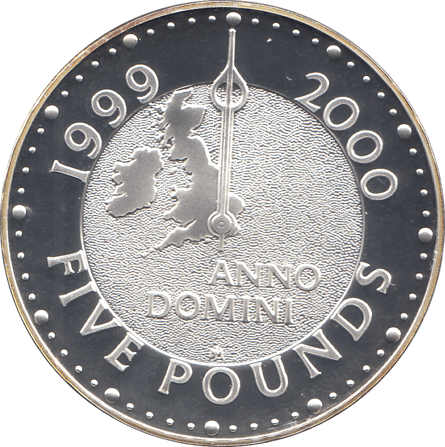 2000 SILVER MILLENIUM COIN FIVE POUNDS UNITED KINGDOM ( PROOF ) - SILVER PROOF - Cambridgeshire Coins