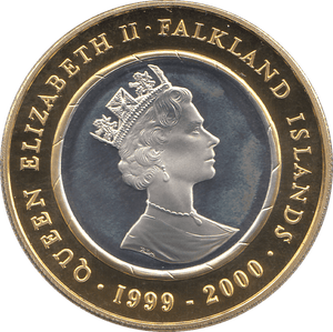 2000 SILVER MILLENIUM COIN TWO POUNDS FALKLAND ISLANDS ( PROOF ) - SILVER PROOF - Cambridgeshire Coins