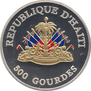 2000 SILVER MILLENNIUM COIN 500 GOURDES HAITI ( PROOF ) - SILVER PROOF - Cambridgeshire Coins