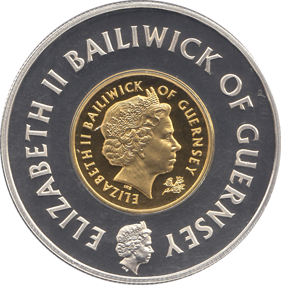 2000 SILVER MILLENNIUM COIN FIVE POUNDS GUERNSEY ( PROOF ) - SILVER PROOF - Cambridgeshire Coins