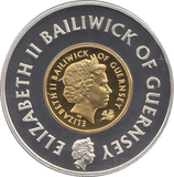 2000 SILVER MILLENNIUM COIN FIVE POUNDS GUERNSEY ( PROOF ) - SILVER PROOF - Cambridgeshire Coins