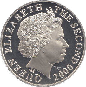 2000 SILVER MILLENNIUM COIN FIVE POUNDS JERSEY ( PROOF ) - SILVER PROOF - Cambridgeshire Coins