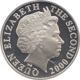 2000 SILVER MILLENNIUM COIN FIVE POUNDS JERSEY ( PROOF ) - SILVER PROOF - Cambridgeshire Coins