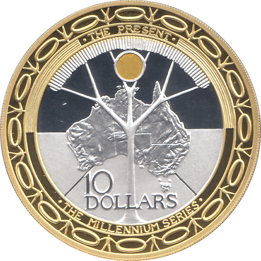 2000 SILVER MILLENNIUM COIN TEN DOLLARS AUSTRALIA ( PROOF ) - SILVER PROOF - Cambridgeshire Coins