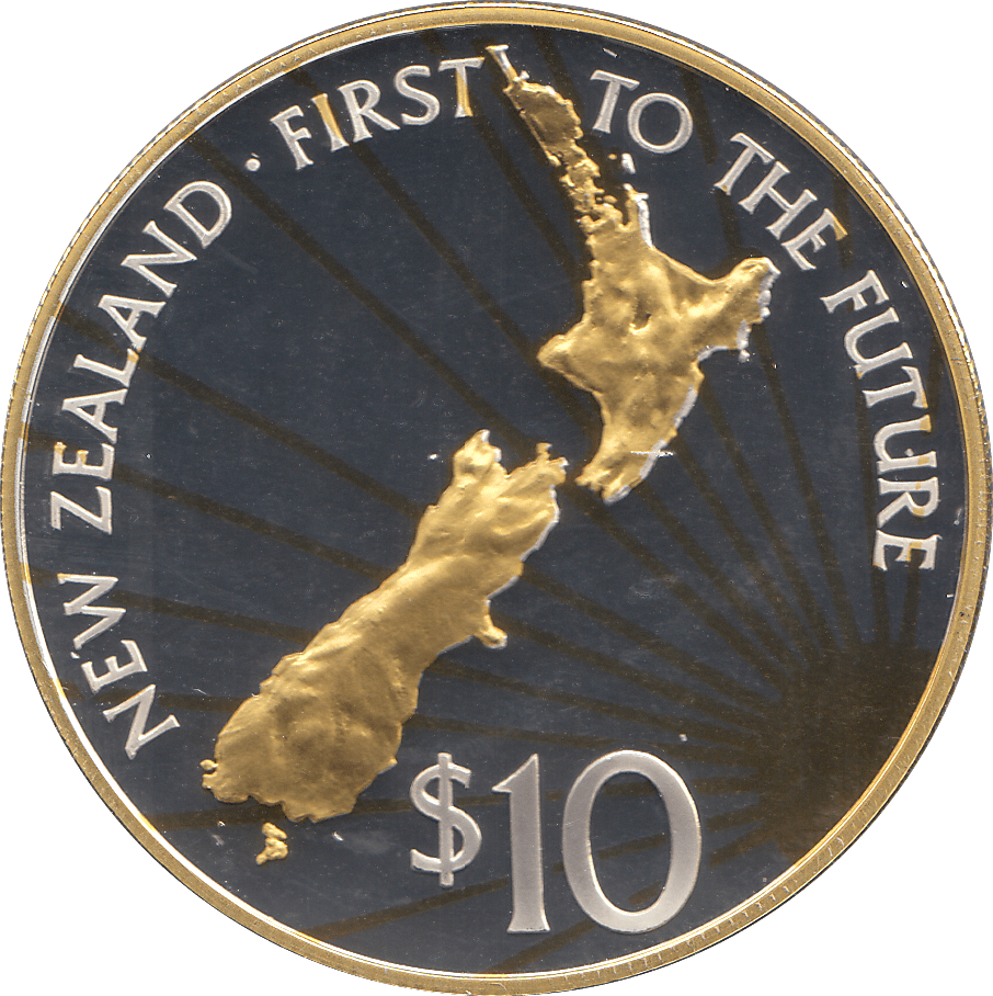 2000 SILVER MILLENNIUM COIN TEN DOLLARS NEW ZEALAND ( PROOF ) - SILVER PROOF - Cambridgeshire Coins