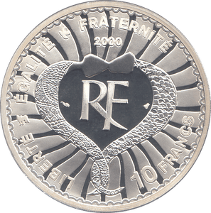 2000 SILVER MILLENNIUM COIN TEN FRANCS FRANCE ( PROOF ) - SILVER PROOF - Cambridgeshire Coins