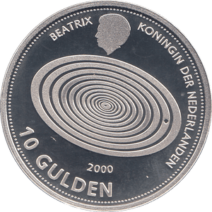 2000 SILVER MILLENNIUM COIN TEN GULDEN NETHERLANDS ( PROOF ) - SILVER PROOF - Cambridgeshire Coins