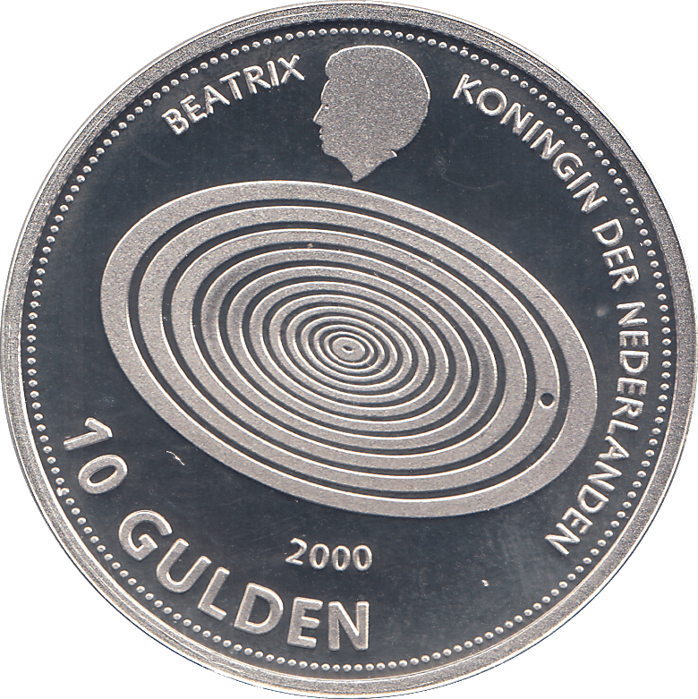 2000 SILVER MILLENNIUM COIN TEN GULDEN NETHERLANDS ( PROOF ) - SILVER PROOF - Cambridgeshire Coins