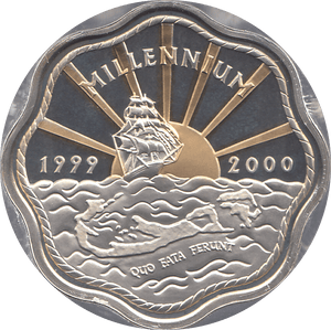 2000 SILVER MILLENNIUM COIN TWO DOLLARS BERMUDA ( PROOF ) - SILVER PROOF - Cambridgeshire Coins
