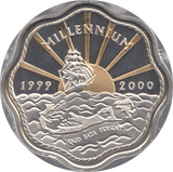2000 SILVER MILLENNIUM COIN TWO DOLLARS BERMUDA ( PROOF ) - SILVER PROOF - Cambridgeshire Coins
