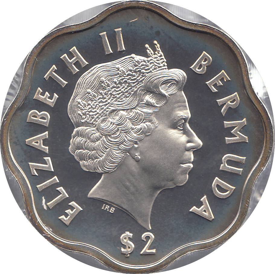 2000 SILVER MILLENNIUM COIN TWO DOLLARS BERMUDA ( PROOF ) - SILVER PROOF - Cambridgeshire Coins